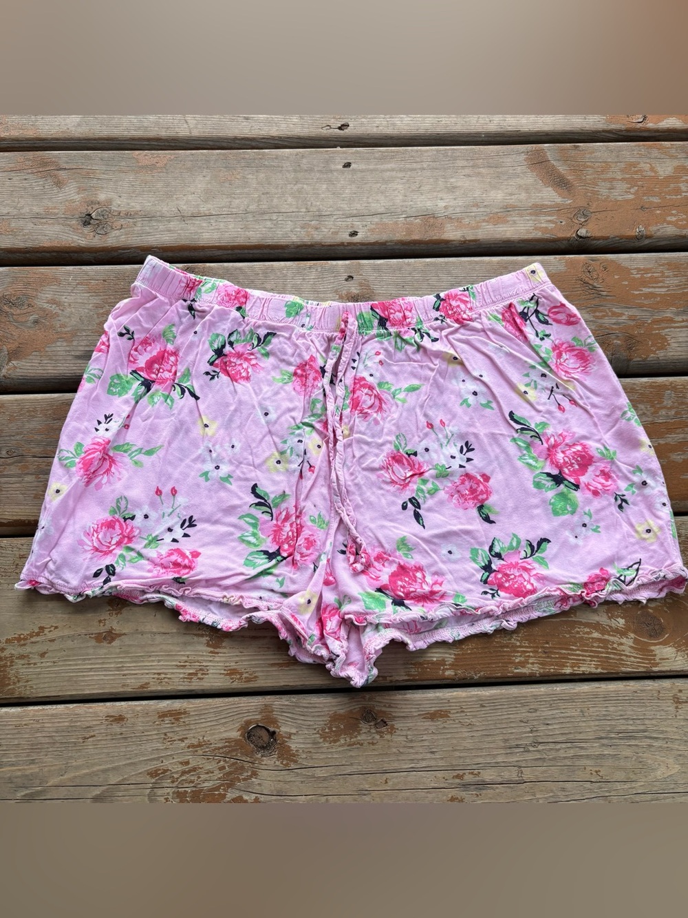 Carisma Pink Floral Sleep Shorts - Size XL